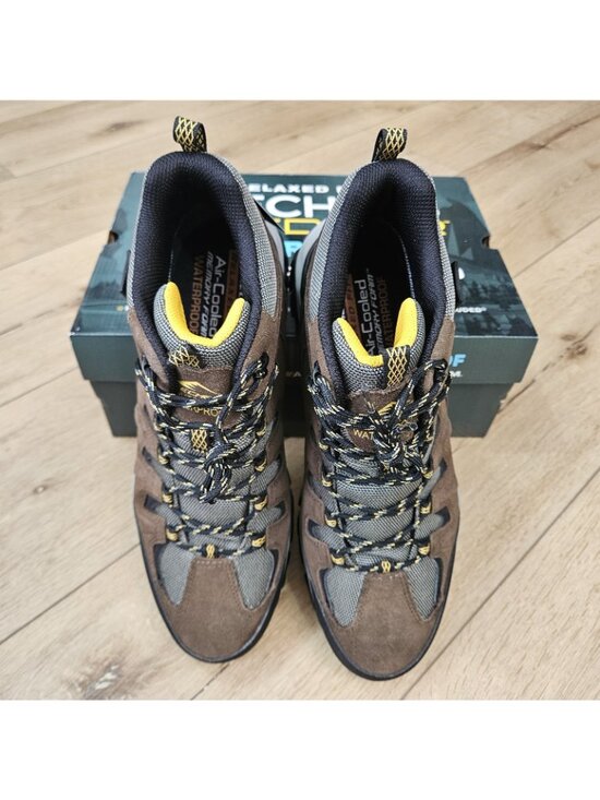 SKECHERS Mens Size 13 Rickter Branson Dark Brown Boots Hiking Outdoor Waterproof main image 10